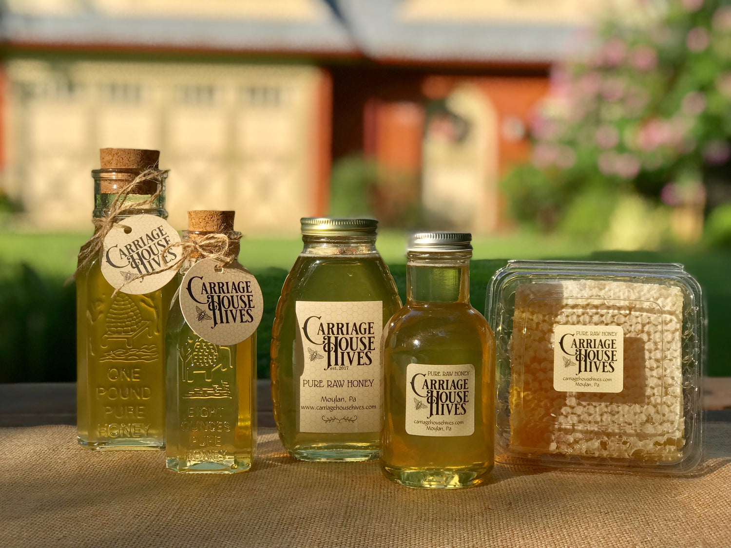 Bottles of Delaware County, Pennsylvania honey